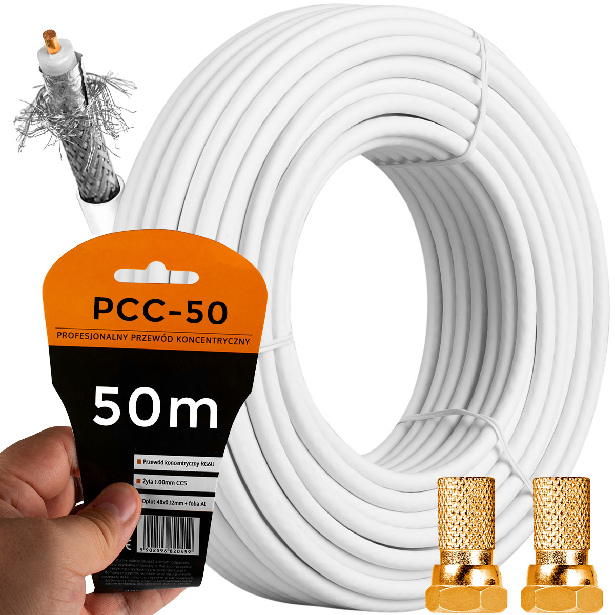 Libox PCC-50 anténny kábel 50 m + 2× zástrčka Vayox LB0104 F